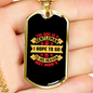 The Dog is a Gentleman Necklace Stainless Steel or 18k Gold Dog Tag 24" Chain-Express Your Love Gifts