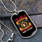 The Dog is a Gentleman Red Necklace Stainless Steel or 18k Gold Dog Tag 24" Chain-Express Your Love Gifts