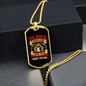 The Dog is a Gentleman Red Necklace Stainless Steel or 18k Gold Dog Tag 24" Chain-Express Your Love Gifts
