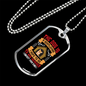 The Dog is a Gentleman Red Necklace Stainless Steel or 18k Gold Dog Tag 24" Chain-Express Your Love Gifts