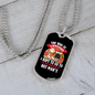 The Dog is a Gentleman White Necklace Stainless Steel or 18k Gold Dog Tag 24" Chain-Express Your Love Gifts