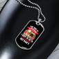 The Dog is a Gentleman White Necklace Stainless Steel or 18k Gold Dog Tag 24" Chain-Express Your Love Gifts