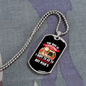 The Dog is a Gentleman White Necklace Stainless Steel or 18k Gold Dog Tag 24" Chain-Express Your Love Gifts