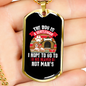 The Dog is a Gentleman White Necklace Stainless Steel or 18k Gold Dog Tag 24" Chain-Express Your Love Gifts