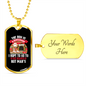 The Dog is a Gentleman White Necklace Stainless Steel or 18k Gold Dog Tag 24" Chain-Express Your Love Gifts