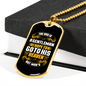 The Dog is a Gentleman Yellow Necklace Stainless Steel or 18k Gold Dog Tag 24" Chain-Express Your Love Gifts