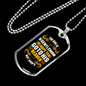 The Dog is a Gentleman Yellow Necklace Stainless Steel or 18k Gold Dog Tag 24" Chain-Express Your Love Gifts