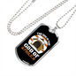 The Dog is Frolic Necklace Stainless Steel or 18k Gold Dog Tag 24" Chain-Express Your Love Gifts