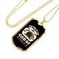 The Dog is Frolic Necklace Stainless Steel or 18k Gold Dog Tag 24" Chain-Express Your Love Gifts