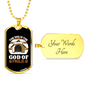 The Dog is Frolic Necklace Stainless Steel or 18k Gold Dog Tag 24" Chain-Express Your Love Gifts