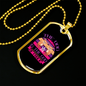 The Dog is Frolic Pink Necklace Stainless Steel or 18k Gold Dog Tag 24" Chain-Express Your Love Gifts