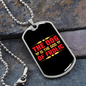 The Dog is Frolic Red Necklace Stainless Steel or 18k Gold Dog Tag 24" Chain-Express Your Love Gifts