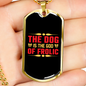 The Dog is Frolic Red Necklace Stainless Steel or 18k Gold Dog Tag 24" Chain-Express Your Love Gifts