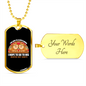 The Dog is Gentleman Necklace Stainless Steel or 18k Gold Dog Tag 24" Chain-Express Your Love Gifts