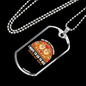 The Dog is Gentleman Necklace Stainless Steel or 18k Gold Dog Tag 24" Chain-Express Your Love Gifts