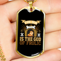 The Dog is the God Necklace Stainless Steel or 18k Gold Dog Tag 24" Chain-Express Your Love Gifts