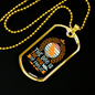 The Dog is The God of Frolic Blue Necklace Stainless Steel or 18k Gold Dog Tag 24" Chain-Express Your Love Gifts