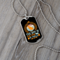 The Dog is The God of Frolic Blue Necklace Stainless Steel or 18k Gold Dog Tag 24" Chain-Express Your Love Gifts