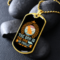 The Dog is The God of Frolic Blue Necklace Stainless Steel or 18k Gold Dog Tag 24" Chain-Express Your Love Gifts