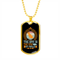 The Dog is The God of Frolic Blue Necklace Stainless Steel or 18k Gold Dog Tag 24" Chain-Express Your Love Gifts