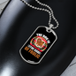 The Dog is The God of Frolic Colors Necklace Stainless Steel or 18k Gold Dog Tag 24" Chain-Express Your Love Gifts
