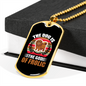 The Dog is The God of Frolic Colors Necklace Stainless Steel or 18k Gold Dog Tag 24" Chain-Express Your Love Gifts