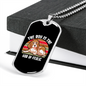 The Dog is The God of Frolic Necklace Stainless Steel or 18k Gold Dog Tag 24" Chain-Express Your Love Gifts