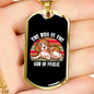 The Dog is The God of Frolic Necklace Stainless Steel or 18k Gold Dog Tag 24" Chain-Express Your Love Gifts