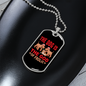 The Dog Is The God Of Frolic Red Necklace Stainless Steel or 18k Gold Dog Tag 24" Chain-Express Your Love Gifts