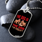 The Dog Is The God Of Frolic Red Necklace Stainless Steel or 18k Gold Dog Tag 24" Chain-Express Your Love Gifts