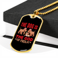The Dog Is The God Of Frolic Red Necklace Stainless Steel or 18k Gold Dog Tag 24" Chain-Express Your Love Gifts