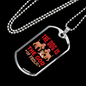 The Dog Is The God Of Frolic Red Necklace Stainless Steel or 18k Gold Dog Tag 24" Chain-Express Your Love Gifts