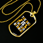 The Dog is the God of Frolic Yellow Necklace Stainless Steel or 18k Gold Dog Tag 24" Chain-Express Your Love Gifts
