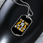 The Dog is the God of Frolic Yellow Necklace Stainless Steel or 18k Gold Dog Tag 24" Chain-Express Your Love Gifts
