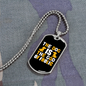 The Dog is the God of Frolic Yellow Necklace Stainless Steel or 18k Gold Dog Tag 24" Chain-Express Your Love Gifts