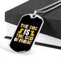 The Dog is the God of Frolic Yellow Necklace Stainless Steel or 18k Gold Dog Tag 24" Chain-Express Your Love Gifts