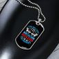 The Dog Lives Blue Necklace Stainless Steel or 18k Gold Dog Tag 24" Chain-Express Your Love Gifts