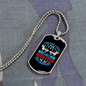 The Dog Lives Blue Necklace Stainless Steel or 18k Gold Dog Tag 24" Chain-Express Your Love Gifts