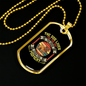 The Dog Lives Bulldog Necklace Stainless Steel or 18k Gold Dog Tag 24" Chain-Express Your Love Gifts