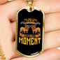 The Dog Lives For The Hour Even the Moment Necklace Stainless Steel or 18k Gold Dog Tag 24" Chain-Express Your Love Gifts
