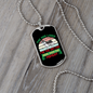 The Dog Lives For The Hour Green Necklace Stainless Steel or 18k Gold Dog Tag 24" Chain-Express Your Love Gifts
