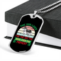 The Dog Lives For The Hour Green Necklace Stainless Steel or 18k Gold Dog Tag 24" Chain-Express Your Love Gifts