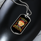 The Dog Lives For The Hour Necklace Stainless Steel or 18k Gold Dog Tag 24" Chain-Express Your Love Gifts