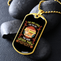 The Dog Lives For The Hour Necklace Stainless Steel or 18k Gold Dog Tag 24" Chain-Express Your Love Gifts