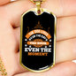 The Dog Lives For The Hour Yellow White Necklace Stainless Steel or 18k Gold Dog Tag 24" Chain-Express Your Love Gifts