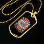 The Dog Lives For The Moment Bulldog Necklace Stainless Steel or 18k Gold Dog Tag 24" Chain-Express Your Love Gifts