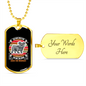 The Dog Lives For The Moment Bulldog Necklace Stainless Steel or 18k Gold Dog Tag 24" Chain-Express Your Love Gifts