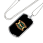 The Dog Lives For the Moment Necklace Stainless Steel or 18k Gold Dog Tag 24" Chain-Express Your Love Gifts