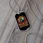 The Dog Lives For The Moment Yellow Red Necklace Stainless Steel or 18k Gold Dog Tag 24" Chain-Express Your Love Gifts