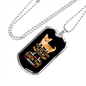The Dog Lives Necklace Stainless Steel or 18k Gold Dog Tag 24" Chain-Express Your Love Gifts